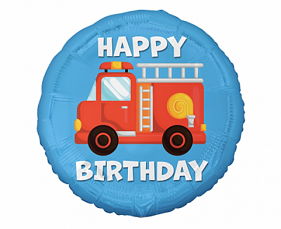 Fóliový balónik - Hasiči Happy Birthday 45 cm - Godan