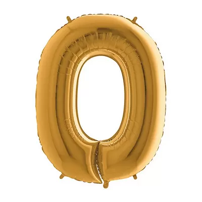 Fóliová číslica zlatá 0 - 102 cm