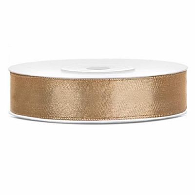 Saténová stuha zlatá 12 mm x 25 m