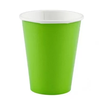 Papierové kelímky svetlo zelené 8 ks