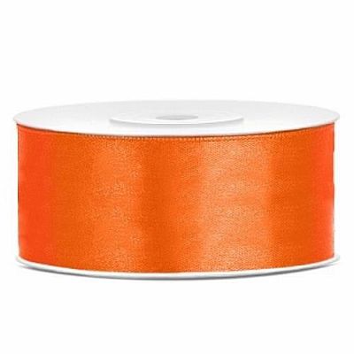 Saténová stuha oranžová 25 mm x 25 m