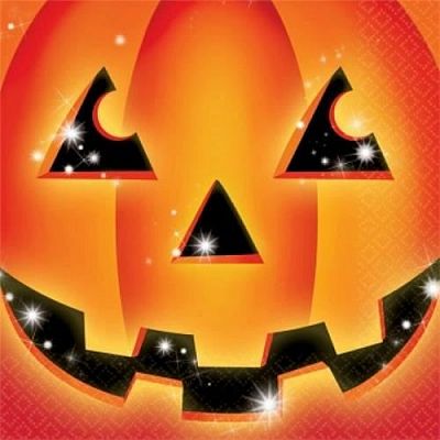 Papierové párty obrúsky Halloween Tekvica 20 ks