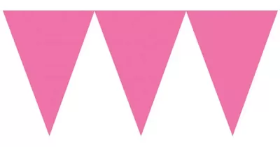 Vlaječková girlanda růžová 450 cm
