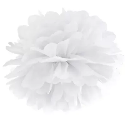 Pom pom biely - 35 cm