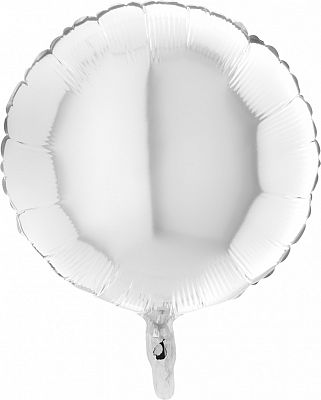 Fóliový balónik kruh biely 45 cm