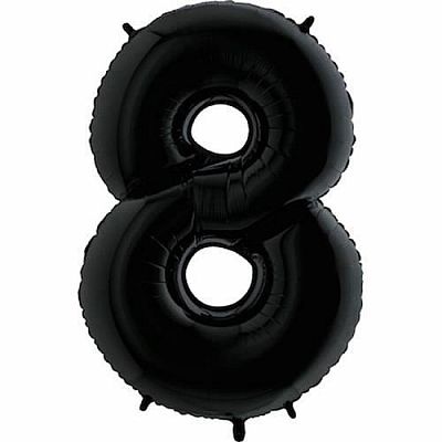 Fóliová číslica - čierna 8