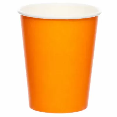 Papierové kelímky oranžové 8 ks