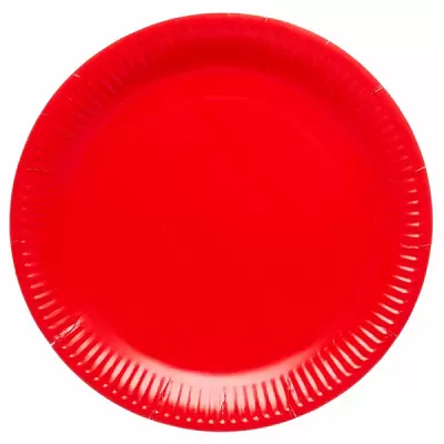 Papierové taniere červené 23 cm - 8 ks