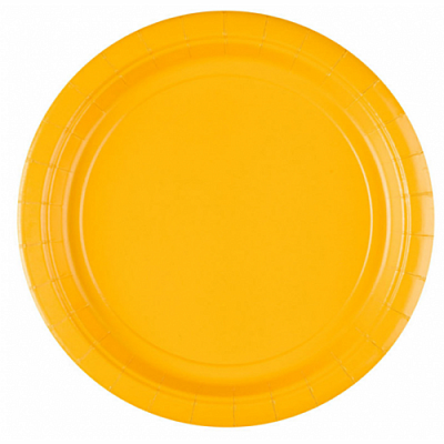 Papierové taniere žlté 23 cm - 8 ks
