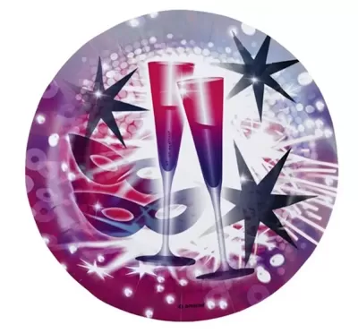 Papierové taniere Silvester 23 cm - 8 ks