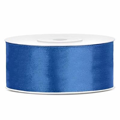 Saténová stuha modrá 25 mm x 25 m