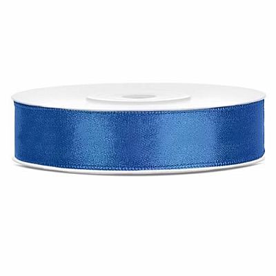 Saténová stuha modrá 12 mm x 25 m