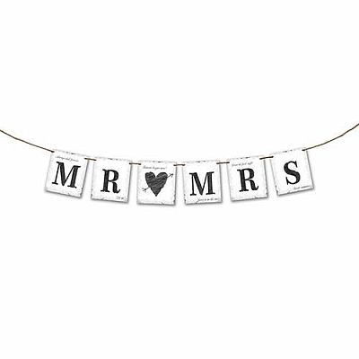 Nápis svadobný Mr and Mrs so srdiečkom 77 cm