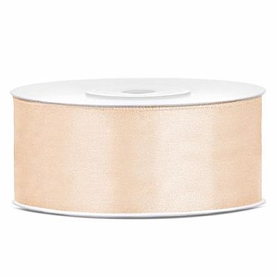 Saténová stuha krémová 25 mm x 25 m