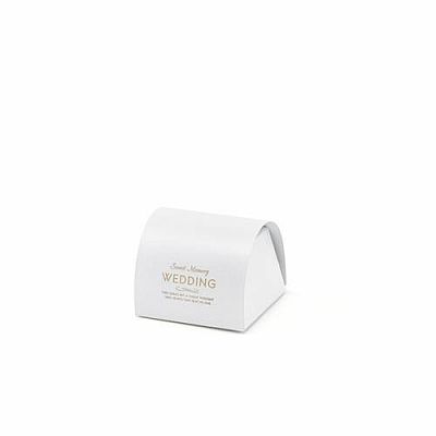 Darčeková svadobná krabička biela Wedding - 1 ks