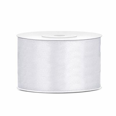 Saténová stuha biela 38 mm x 25 m
