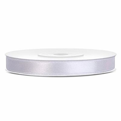 Saténová stuha biela 6 mm x 25 m