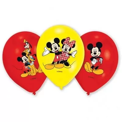 Latexové balóniky Mickey Mouse 6 ks