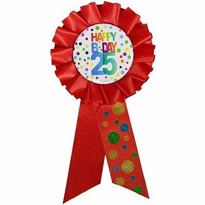 Narodeninový odznak Happy BDay 25