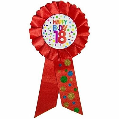 Narodeninový odznak Happy BDay 18
