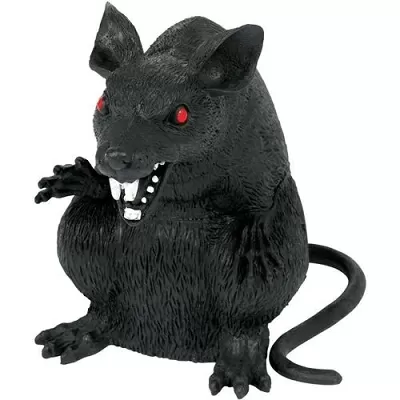 Halloweenska dekorácia obrie krysa 15 cm