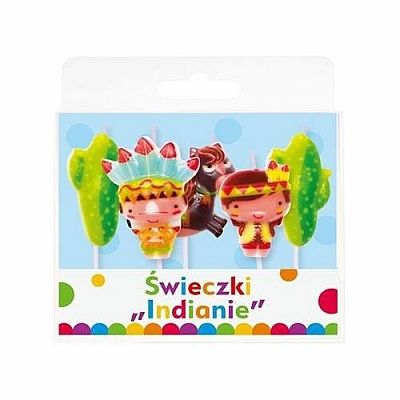 Tortové sviečky Indiánske 5 ks