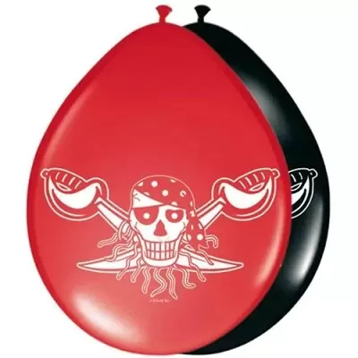 Latexové balóniky Red Pirate 8 ks