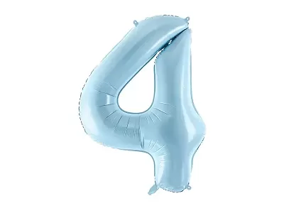 Fóliová číslica - modrá 4 - 86 cm