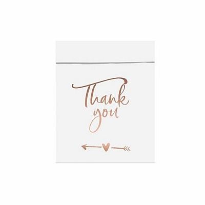 Papierové svadobné vrecká Thank you 6 ks