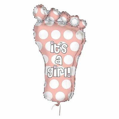 Fóliový balónik nožička Its a girl 60 cm