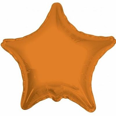 Fóliový balónik hviezda oranžová 46 cm - Nebalený