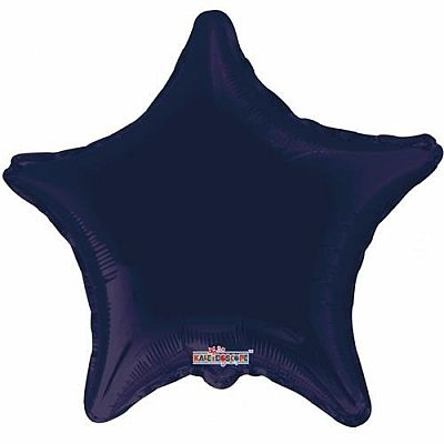 Fóliový balónik hviezda navy blue 46 cm - Nebalený