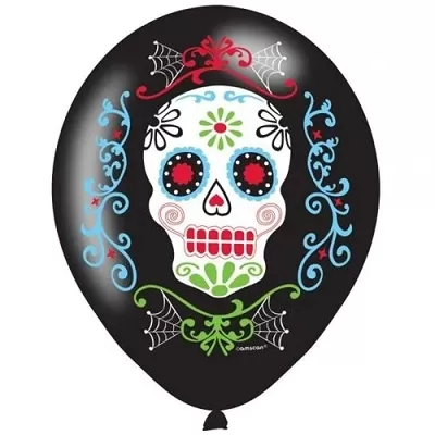 Latexové balóniky Halloween - Day of the dead 6 ks