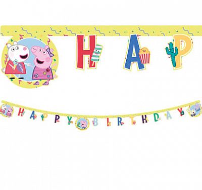 Party nápis prasiatko Peppa 230 cm