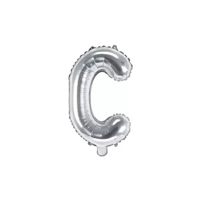 Fóliové písmeno C strieborné 35 cm