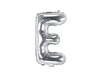 Fóliové písmeno E strieborné 35 cm
