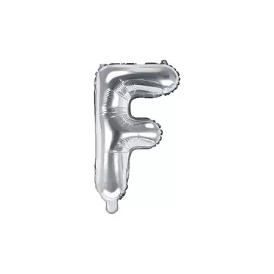 Fóliové písmeno F strieborné 35 cm