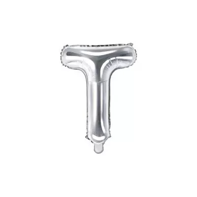 Fóliové písmeno T strieborné 35 cm