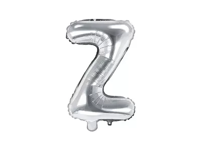Fóliové písmeno Z striebornej 35 cm