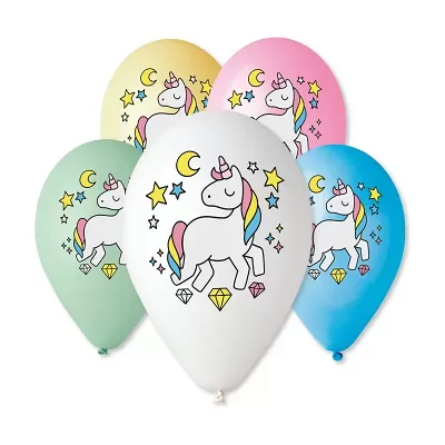 Latexový balónik Jednorožec - farebná potlač 30 cm