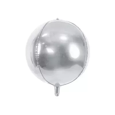 Fóliový balónik gule Ombre strieborný 40 cm