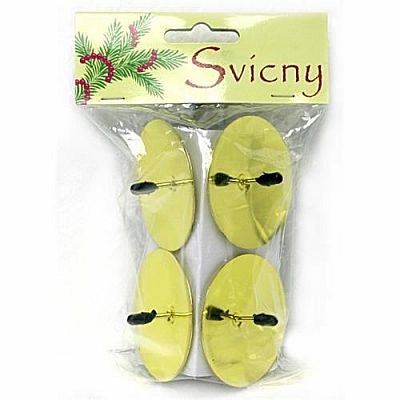 Držáčky na adventní svíčky zlaté 4 ks