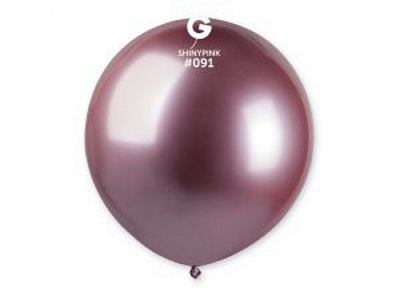 Latexový balónik chrómový ružový 48 cm