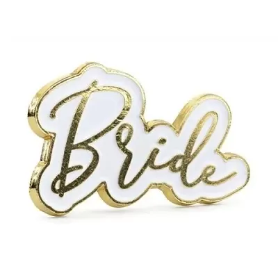 Kovový odznak Bride 3 x 2 cm