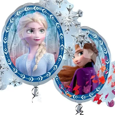 Foliový balonek ovál Frozen - Anna a Elsa 63 x 78 cm