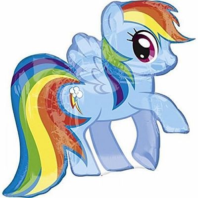 Fóliový balónik My little Pony - Rainbow Dash 60 cm - Nebalený