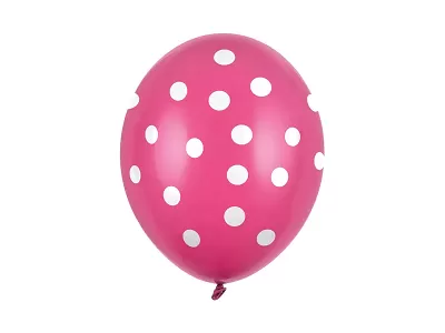 Latexový balónik s bodkami tmavo ružový 30 cm