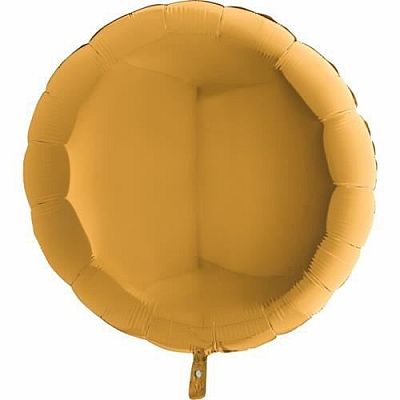 Fóliový balónik kruh zlatý 45 cm - Nebalený