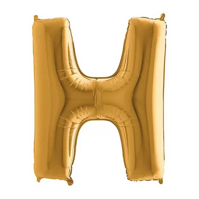 Fóliové písmeno H zlaté 102 cm