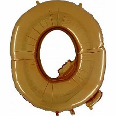 Fóliové písmeno Q zlaté 102 cm